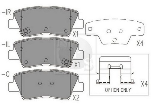 Kit pastiglie freno per kia - kit,