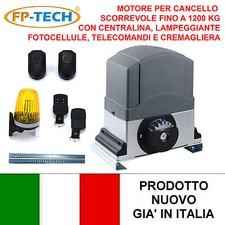 MOTORE CANCELLO SCORREVOLE 1200 KG KIT AUTOMAZIONE 550W CENTRALINA APRICANCELLO