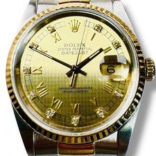Rolex Datejust 16233 acciaio quadrante diamantato