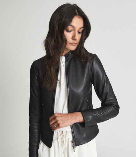 Giacca donna pelle nera - , moto