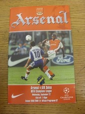 22/09/1999 Arsenal v AIK Solna