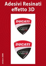 2 Adesivi 3D Resinati DUCATI CORSE - misure 32x34mm