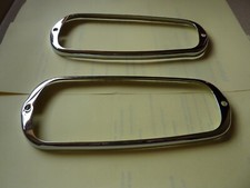 Cerchi fanali posteriori cromati MINI PICK UP / ROVER P4. Un paio. Nuovo. LUCAS originale.