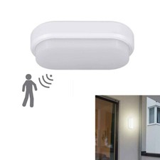 PLAFONIERA LED 9W DOME OVALE SENSORE MOVIMENTO IP56 BIANCO NATURALE 4000K 1521