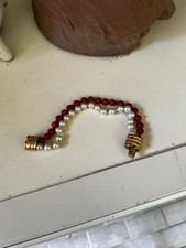 bracciale donna vintage con perle e corallo