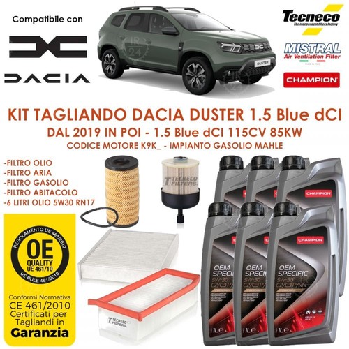 Kit tagliando olio dacia - kit, tagliando+olio
