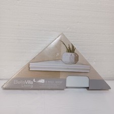 Bella Villa Mensola da Parete Angolare Soggiorno 15 Pollici Bianco Ferramenta Inclusa
