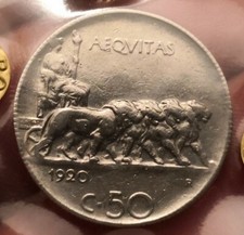 50 Centesimi 1920 Leoni