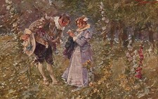 Dichiarazione Amorosa pittore Riccardo PELLEGRINI Arte Cartolina