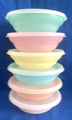 Tupperware pastel set 6 - set, of
