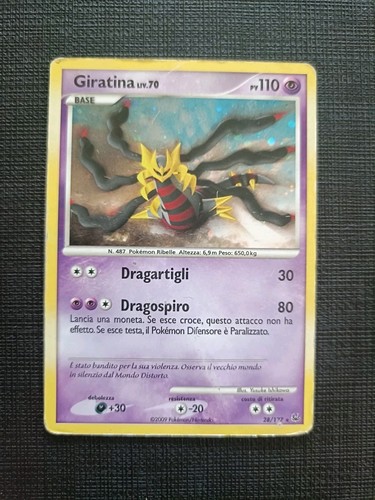 Carta pokémon giratina - carta, 28/127