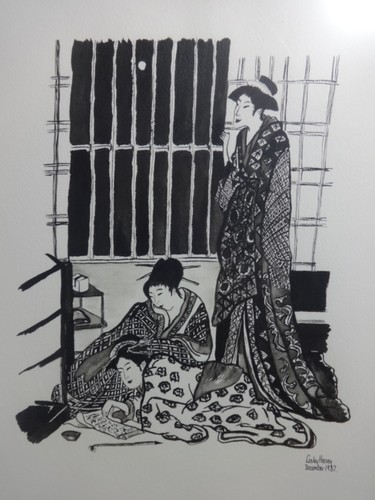 Quadro arte giapponese geisha