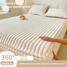 Coprimaterasso spesso tinta unita autunno inverno caldo velluto protezione materasso 