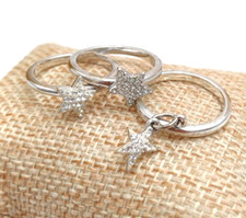 SWAROVSKI LOTTO 3 ANELLI STELLA - MISURA 58