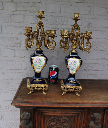 Coppia candelabri porcellana - coppia,