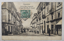 CARTOLINA BENEVENTO CORSO VITT EMANUELE VIALE PRINCIPE NAPOLI VG 1914 ANIMATA