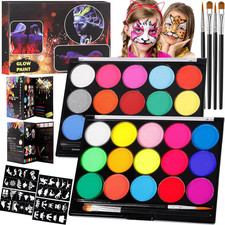 Body Painting, Trucchi Neon, Trucco Bambini, 30 Colori Face Painting, Pittura Co