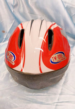 CASCO BICI TW ONE ROSSO E BIANCO TAGLIA L 58/61 KG.0,25