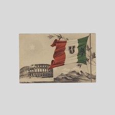 Cartolina d'epoca Istria e Dalmazia Pola Arena con il tricolore VG s.d. 1915 ca.