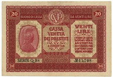 20 LIRE CASSA VENETA DEI
