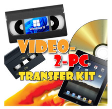 VHS a PC. Kit acquisizione video USB.  VHSC, HI8, MiniDV, VHS a PC Windows MP4 DVD 