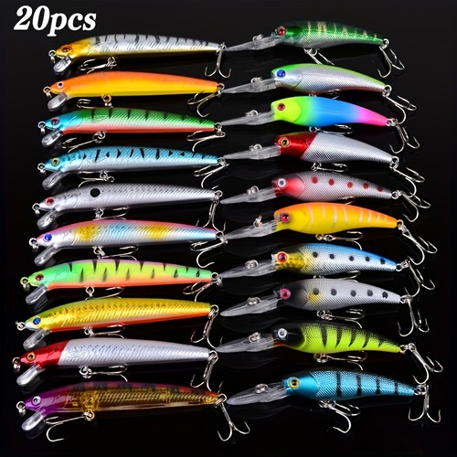 20pcs hard fishing lure set - hard,