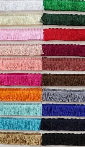 Cuscino nastro frange seta