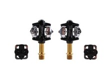 Pedali MTB Exustar PM 215 TI spd TITANIO Black Gold