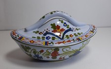 Scatola Antica Ceramica CACF FAENZA Vintage Decoro Classico Italy