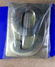 NUMERO CIVICO IN OTTONE LUCIDO "9" ALUBOX, ALTISSIMA QUALITA'