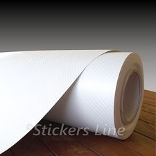 Pellicola carbonio BIANCO 3D cm 150x150 adesivo CAST car wrapping auto moto