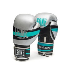 Guantoni da Boxe LEONE 1947 Blast! - 14 Oz (Argento-Nero)