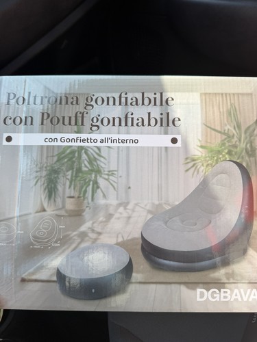 Poltrona con pouf gonfiabile - gonfiabile, e