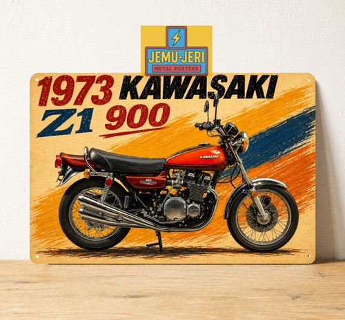 Insegna poster metallo moto - insegna,