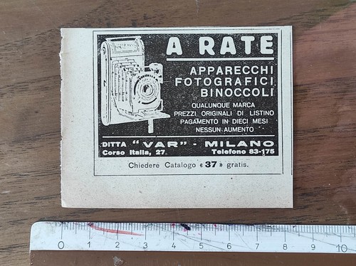Antica pubblicità del 1932