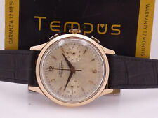 OROLOGIO INVICTA CHRONO BICOMPAX VALJOUX 22 OVERSIZE 38mm ORO ROSA 18KT ANNI '50