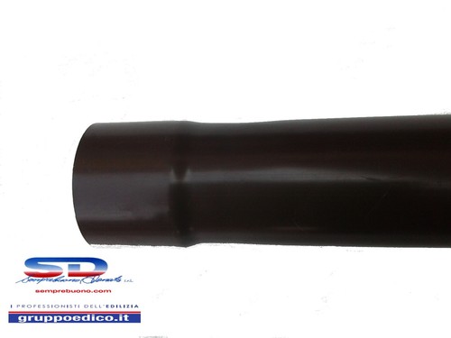 Tubo pluviale marrone - pluviale, testa