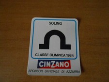 adesivo sticker-SOLING CLASSE OLIMPICA 1984-CINZANO sponsor-cm.9,5x11