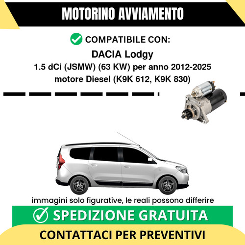 Motorino avviamento dacia - motorino,