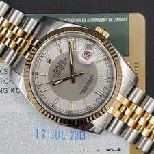 Rolex Datejust 36 116233 With Card data roulette Good condition