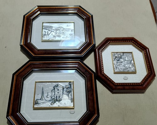 Quadro bassorilievo argento - in,