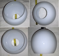 SEMISFERA PARALUME IN VETRO ORIGINALE DA LAMPADARIO APPLIQUE VINTAGE ANNI 30/50