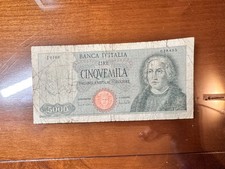 Banconota lire 5000 - banconota, colombo