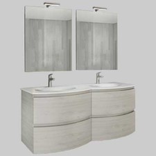 Mobile bagno sospeso curvo con