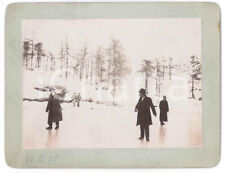 1896 ITALIA - COSTUMI - Pattinaggio su lago ghiacciato - Foto 13x10 cm