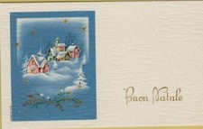 55512f vecchio biglietto di auguri non usato buon natale   cm 7 x 11