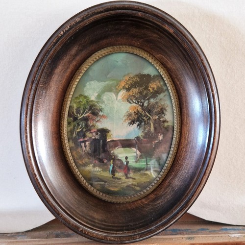 Miniatura ovale paesaggio con - ovale,,