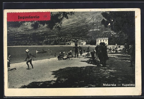 Makarska kupaliste cartolina - kupaliste,,