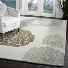 Nuovo tappeto trapuntato a mano in lana NZ con design astratto in seta non