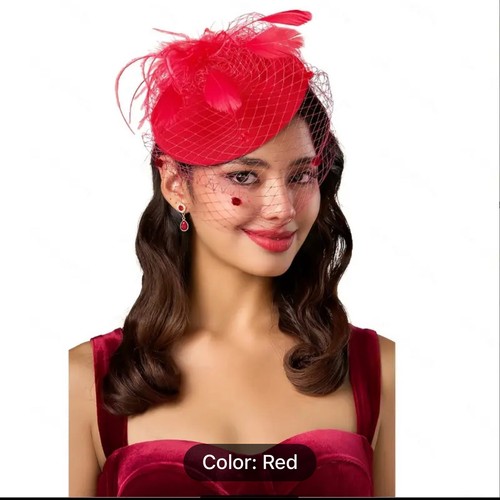 Cappello donna rosso pillbox - donna,